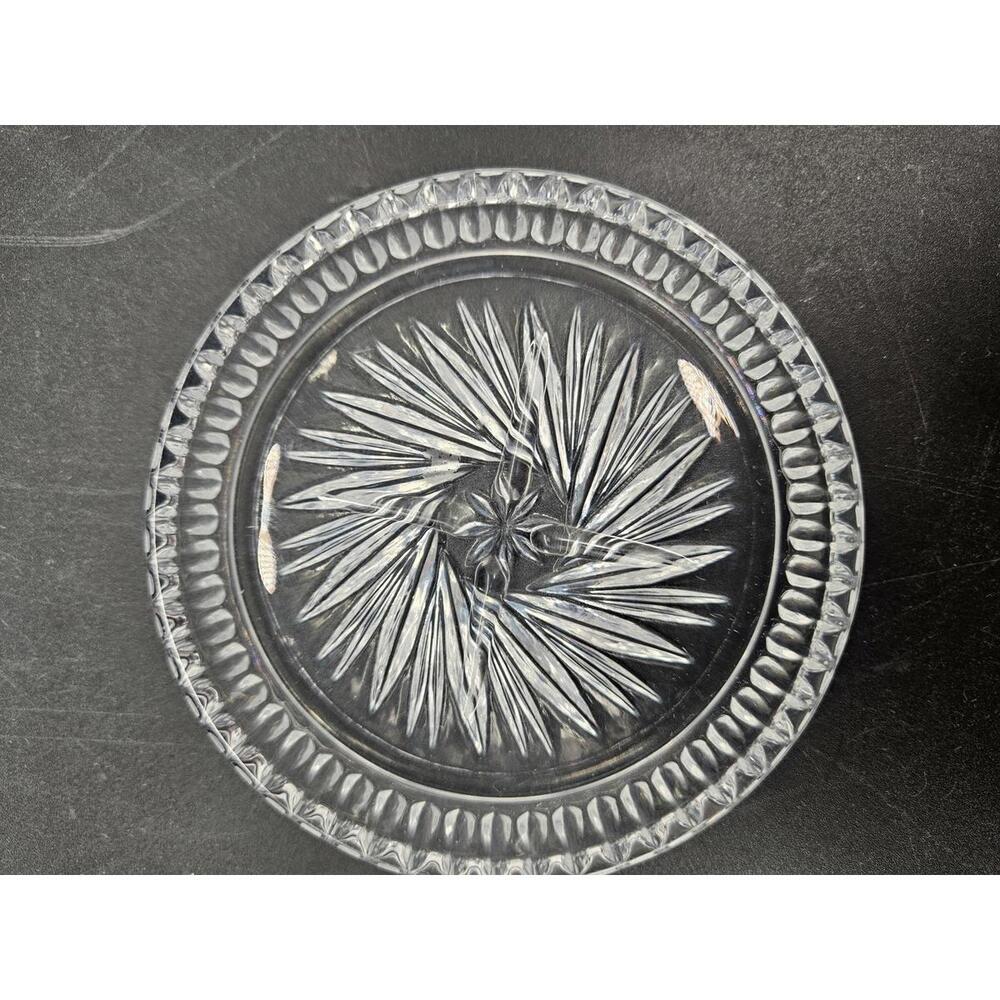 Vtg Pressed Crystal Adria Pinwheel by Crystal Clear Industries 1970-1990 Poland